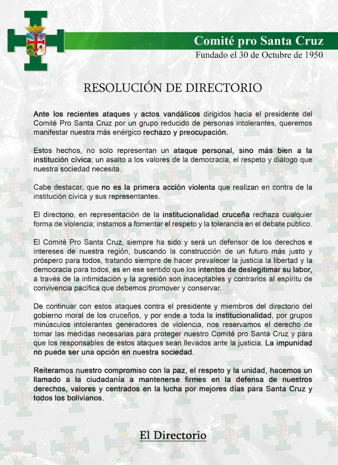 DIA DE LA BANDERA CRUCEÑA - Comité pro Santa Cruz